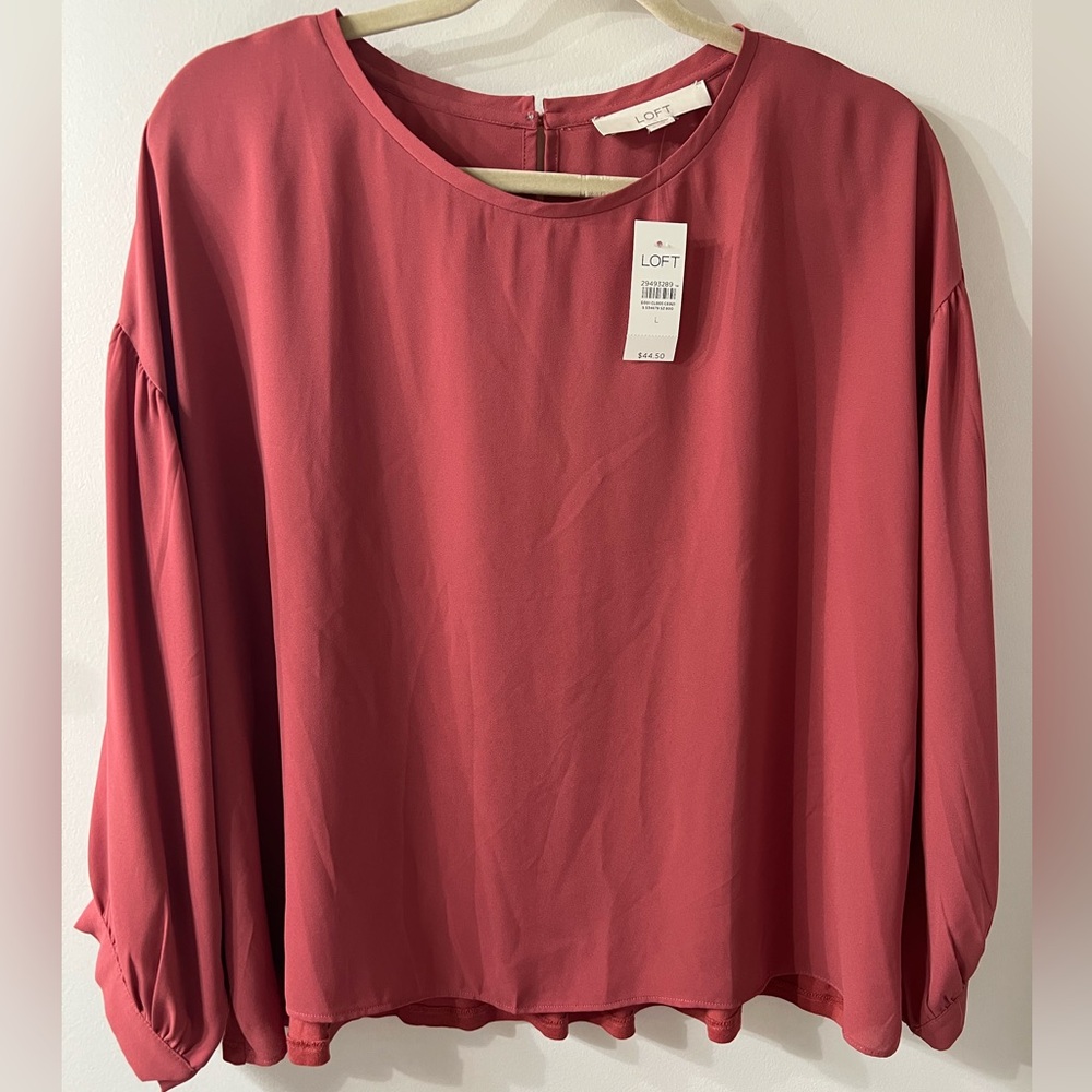 LOFT Women's Blouse. Mauve. Large. New with Tags.